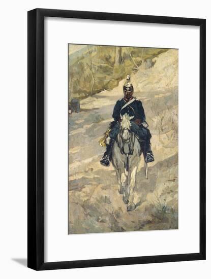 Soldier on Horseback, 1870-Giovanni Fattori-Framed Giclee Print