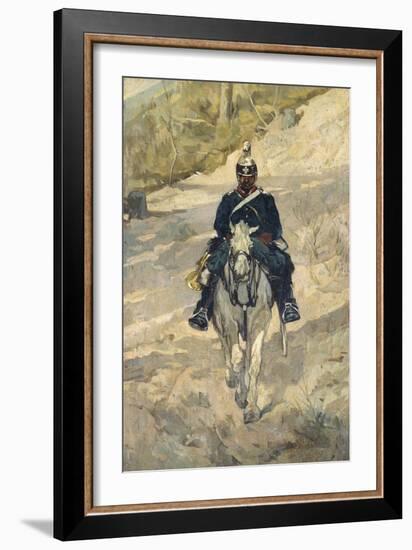 Soldier on Horseback, 1870-Giovanni Fattori-Framed Giclee Print