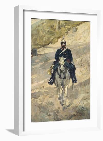 Soldier on Horseback, 1870-Giovanni Fattori-Framed Giclee Print