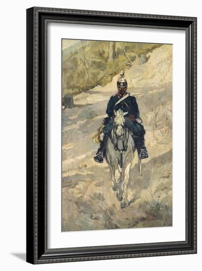 Soldier on Horseback, 1870-Giovanni Fattori-Framed Giclee Print