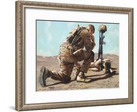 Soldier’s Cross-Geno Peoples-Framed Giclee Print