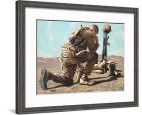 Soldier’s Cross-Geno Peoples-Framed Giclee Print