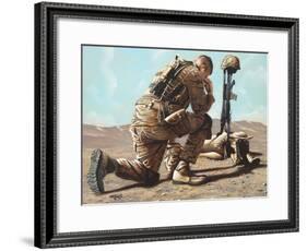 Soldier’s Cross-Geno Peoples-Framed Giclee Print