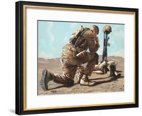 Soldier’s Cross-Geno Peoples-Framed Giclee Print