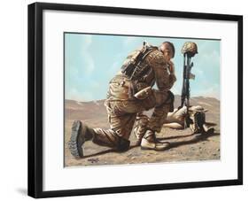 Soldier’s Cross-Geno Peoples-Framed Giclee Print