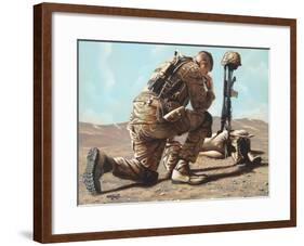 Soldier’s Cross-Geno Peoples-Framed Giclee Print