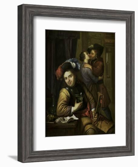 Soldier Scene-Carel de Moor II-Framed Art Print