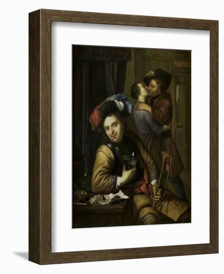 Soldier Scene-Carel de Moor II-Framed Art Print