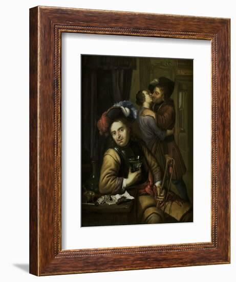 Soldier Scene-Carel de Moor II-Framed Art Print