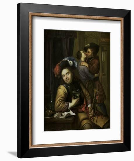 Soldier Scene-Carel de Moor II-Framed Art Print