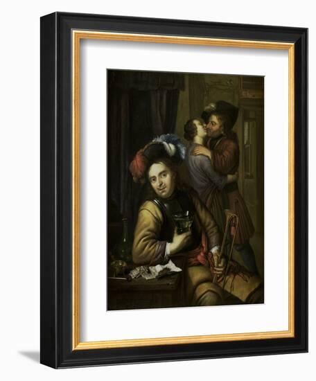 Soldier Scene-Carel de Moor II-Framed Art Print