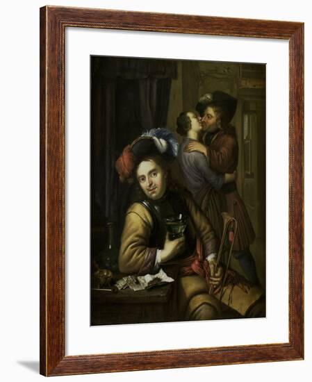 Soldier Scene-Carel de Moor II-Framed Art Print