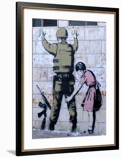 Soldier Searched by a Girl-Banksy-Framed Giclee Print