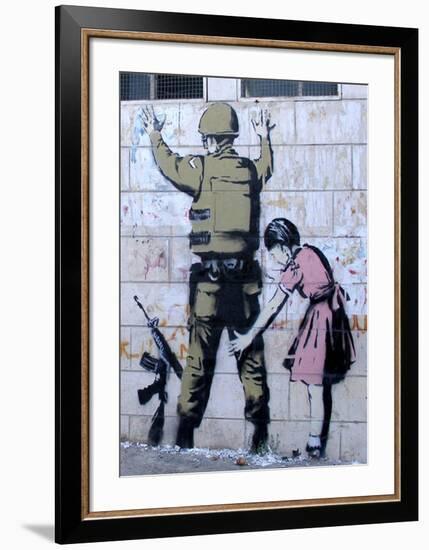 Soldier Searched by a Girl-Banksy-Framed Giclee Print