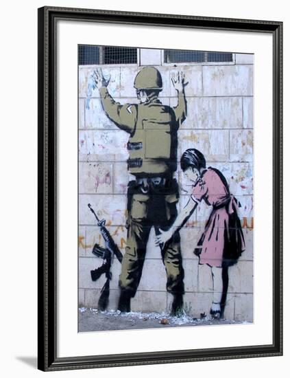 Soldier Searched by a Girl-Banksy-Framed Giclee Print