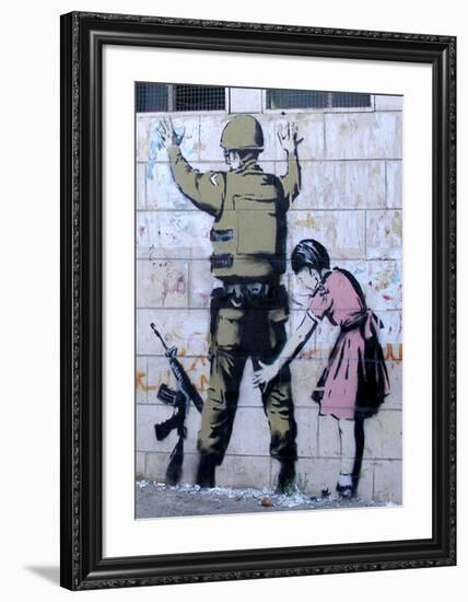 Soldier Searched by a Girl-Banksy-Framed Giclee Print