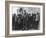 Soldier Standing Guard of Japanese American Citizens Awaiting Transport to Relocation Camps-Dorothea Lange-Framed Photographic Print