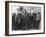 Soldier Standing Guard of Japanese American Citizens Awaiting Transport to Relocation Camps-Dorothea Lange-Framed Photographic Print