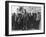 Soldier Standing Guard of Japanese American Citizens Awaiting Transport to Relocation Camps-Dorothea Lange-Framed Photographic Print