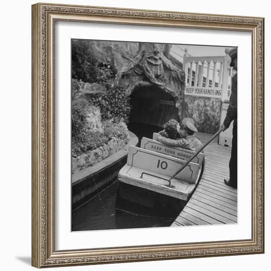 Soldier with Girl at an Amusement Park-Wallace Kirkland-Framed Photographic Print