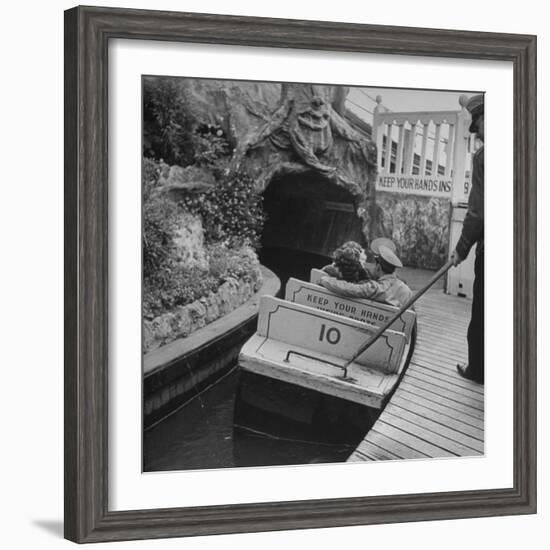 Soldier with Girl at an Amusement Park-Wallace Kirkland-Framed Photographic Print