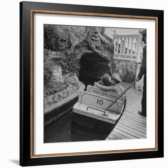 Soldier with Girl at an Amusement Park-Wallace Kirkland-Framed Photographic Print