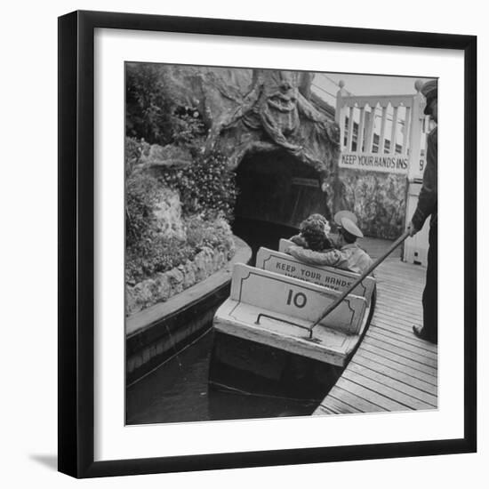 Soldier with Girl at an Amusement Park-Wallace Kirkland-Framed Photographic Print