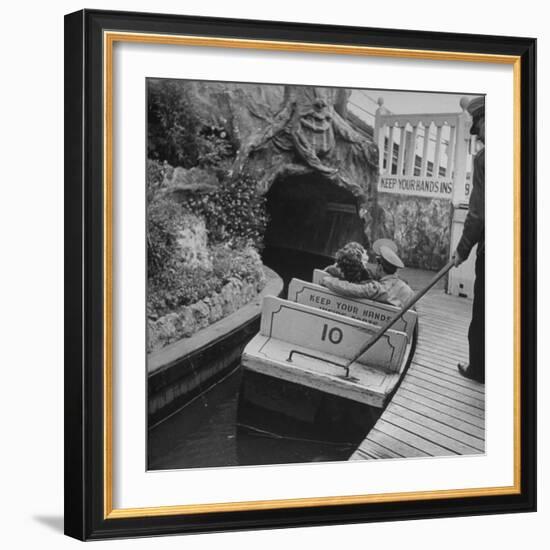 Soldier with Girl at an Amusement Park-Wallace Kirkland-Framed Photographic Print