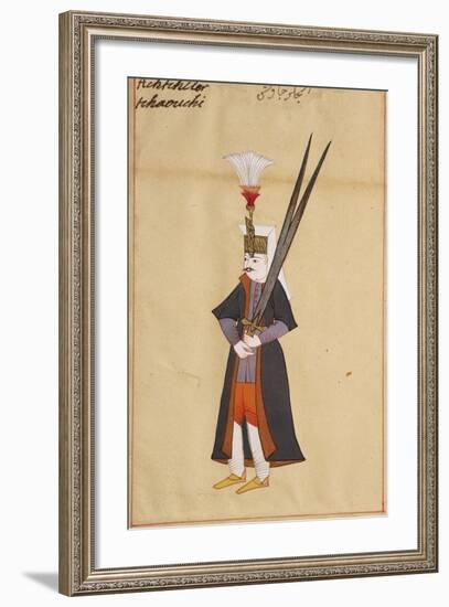 Soldier with Two-Edged Mythical Sword of Allah-null-Framed Giclee Print