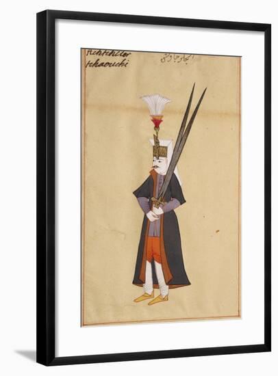 Soldier with Two-Edged Mythical Sword of Allah-null-Framed Giclee Print