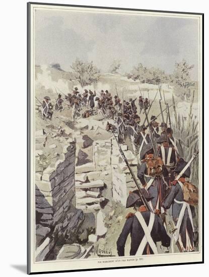 Soldiers Among the Ruins of Nicopolis-Felicien Baron De Myrbach-rheinfeld-Mounted Giclee Print