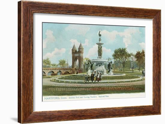 Soldiers Arch, Corning Fountain, Hartford, Connecticut-null-Framed Art Print