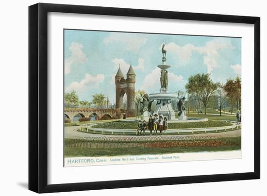 Soldiers Arch, Corning Fountain, Hartford, Connecticut-null-Framed Art Print