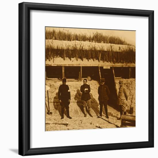 Soldiers at first aid post, c1914-c1918-Unknown-Framed Photographic Print