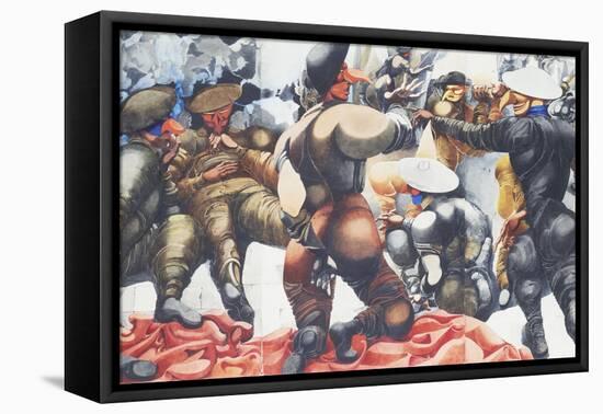 Soldiers at Rye-Edward Burra-Framed Premier Image Canvas