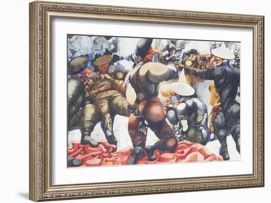 Soldiers at Rye-Edward Burra-Framed Giclee Print