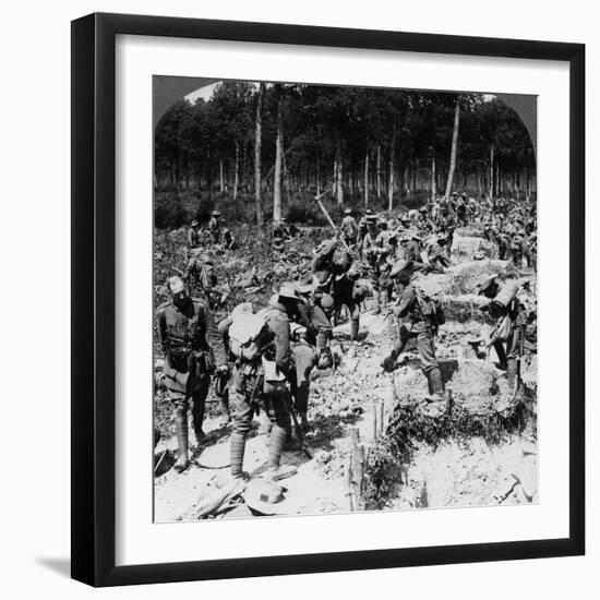 Soldiers Digging Trenches, World War I, 1914-1918-null-Framed Photographic Print