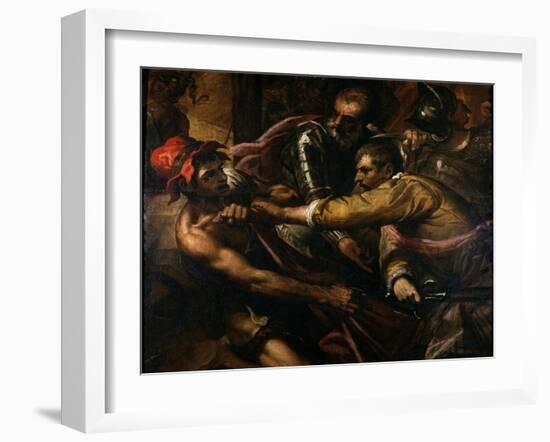 Soldiers Disputing Clothes-Jacopo Palma-Framed Giclee Print