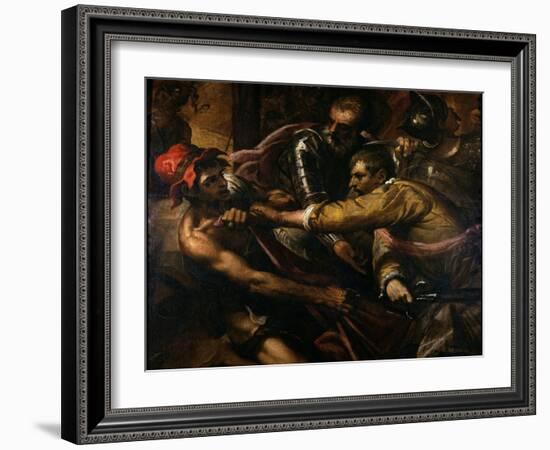 Soldiers Disputing Clothes-Jacopo Palma-Framed Giclee Print