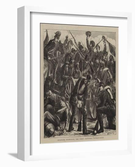 Soldiers Examining the First Captured Mitrailleuse-Matthew White Ridley-Framed Giclee Print