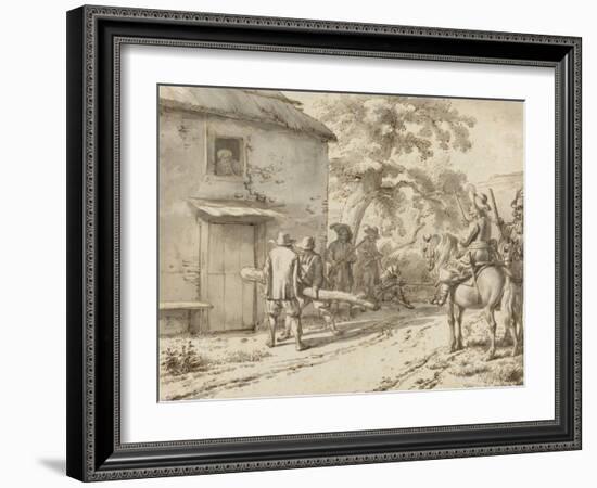 Soldiers Force a Door, 1669-Adriaen van de Velde-Framed Giclee Print