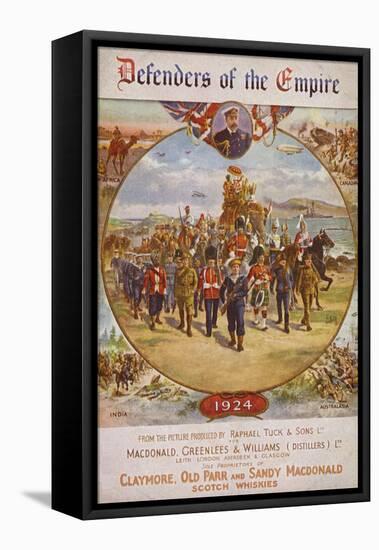 Soldiers from the British Empire and King George V-null-Framed Premier Image Canvas