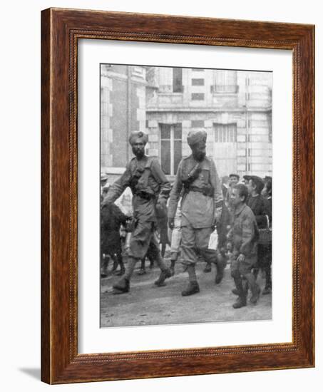 Soldiers from the British Indian Army, France, C1915-null-Framed Giclee Print