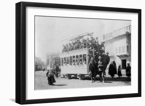 Soldiers from the East Surrey Regiment in Kazimain, En Route for Baghdad, Iraq, 1917-1919-null-Framed Giclee Print