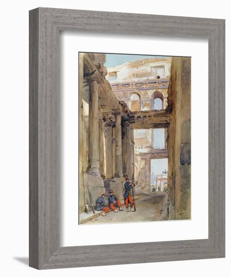 Soldiers in the Ruins of the Tuileries, 7th July 1871-Isidore Pils-Framed Giclee Print