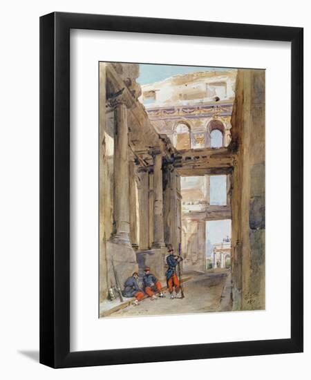 Soldiers in the Ruins of the Tuileries, 7th July 1871-Isidore Pils-Framed Giclee Print