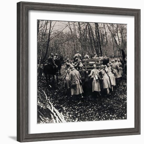 Soldiers in the woods, c1914-c1918-Unknown-Framed Photographic Print