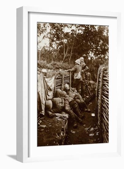 Soldiers in Trenches, World War I, Italy-null-Framed Giclee Print