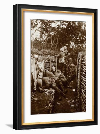 Soldiers in Trenches, World War I, Italy-null-Framed Giclee Print