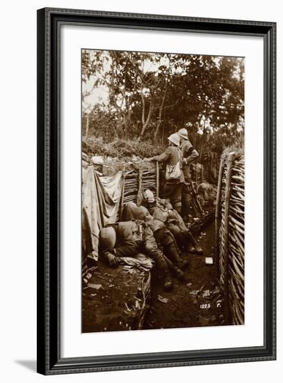 Soldiers in Trenches, World War I, Italy-null-Framed Giclee Print